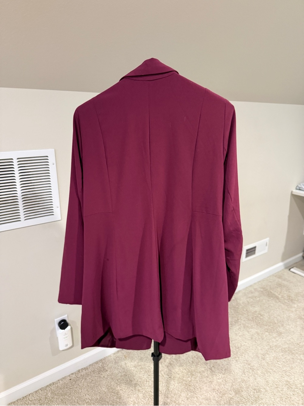 Torrid Raspberry Burgundy Single-Button Oversized Blazer - Picture 2 of 4